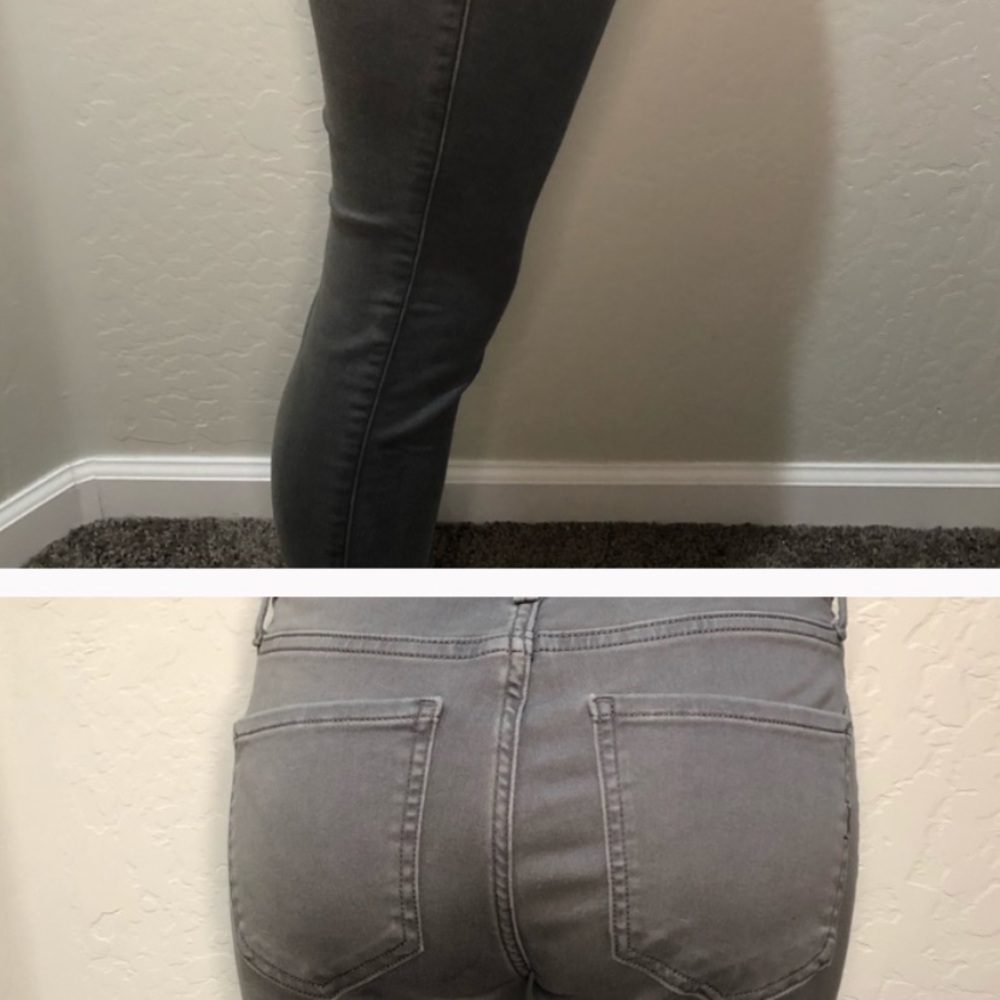 Express mid rise gray jean legging sz 6S